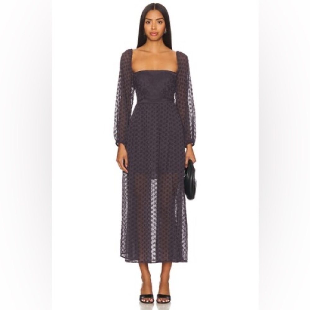 NEW Free People Malina Maxi Dress in Dark Scales